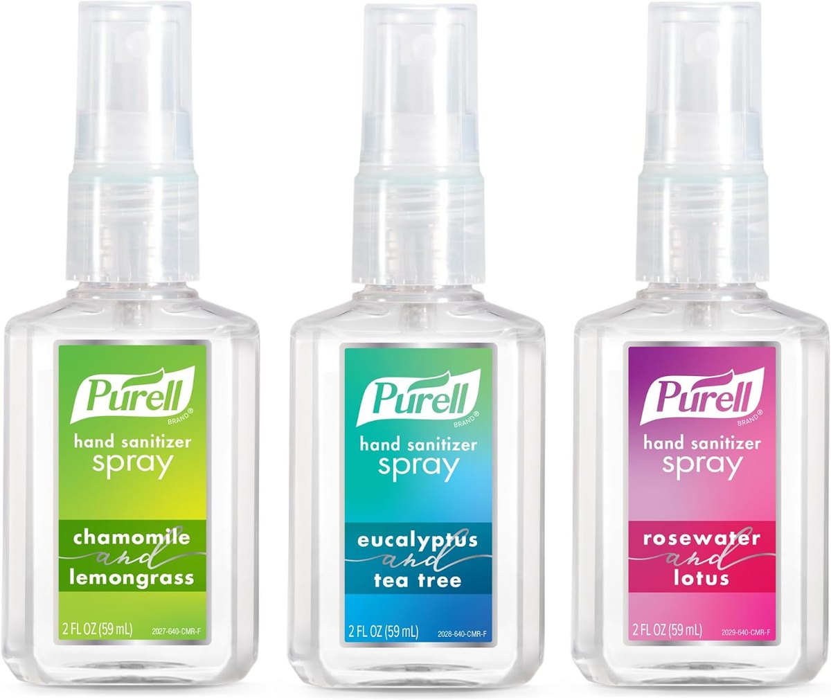 PURELL Hand Sanitizer Spray Variety, Travel Size 3ct x 2floz