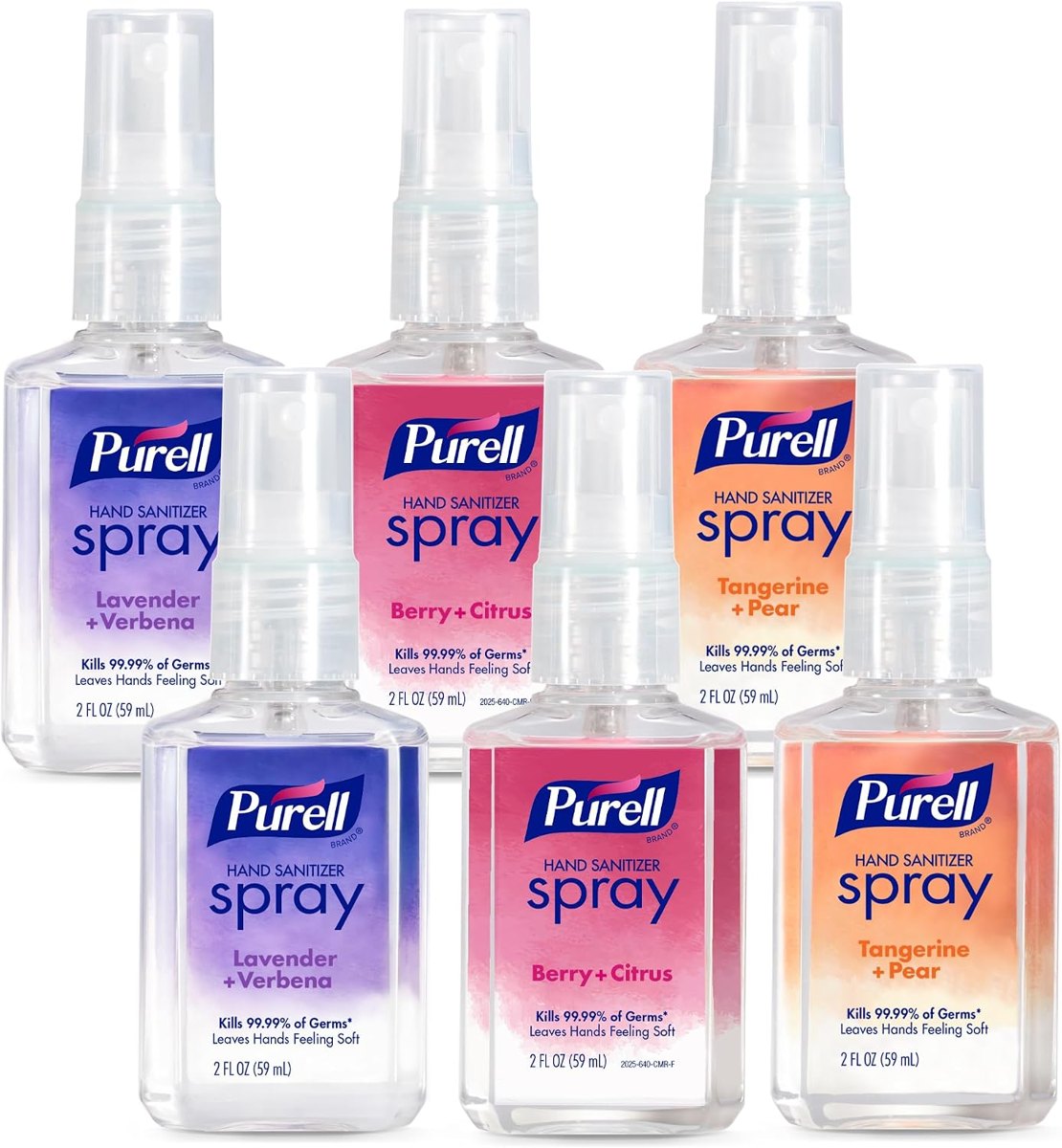PURELL Hand Sanitizer Spray Variety, Travel Size 6ct x 2fl oz