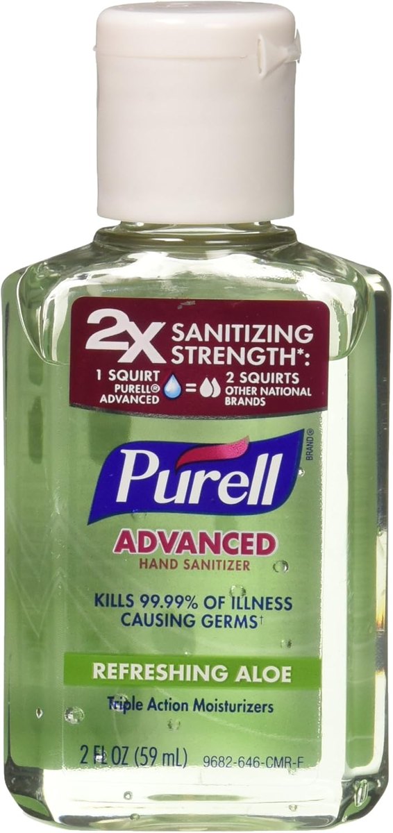 PURELL Hand Sanitizer with Aloe, 2 Fl Oz (Pack of 6)