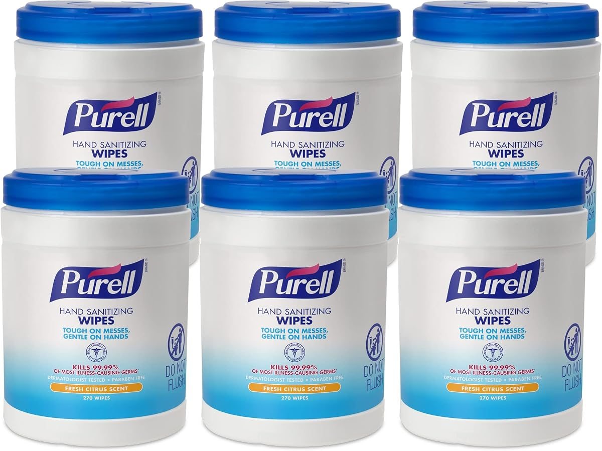 PURELL Hand Sanitizing Wipes Canister, Citrus Scent, 12pk x 100ct, view 3