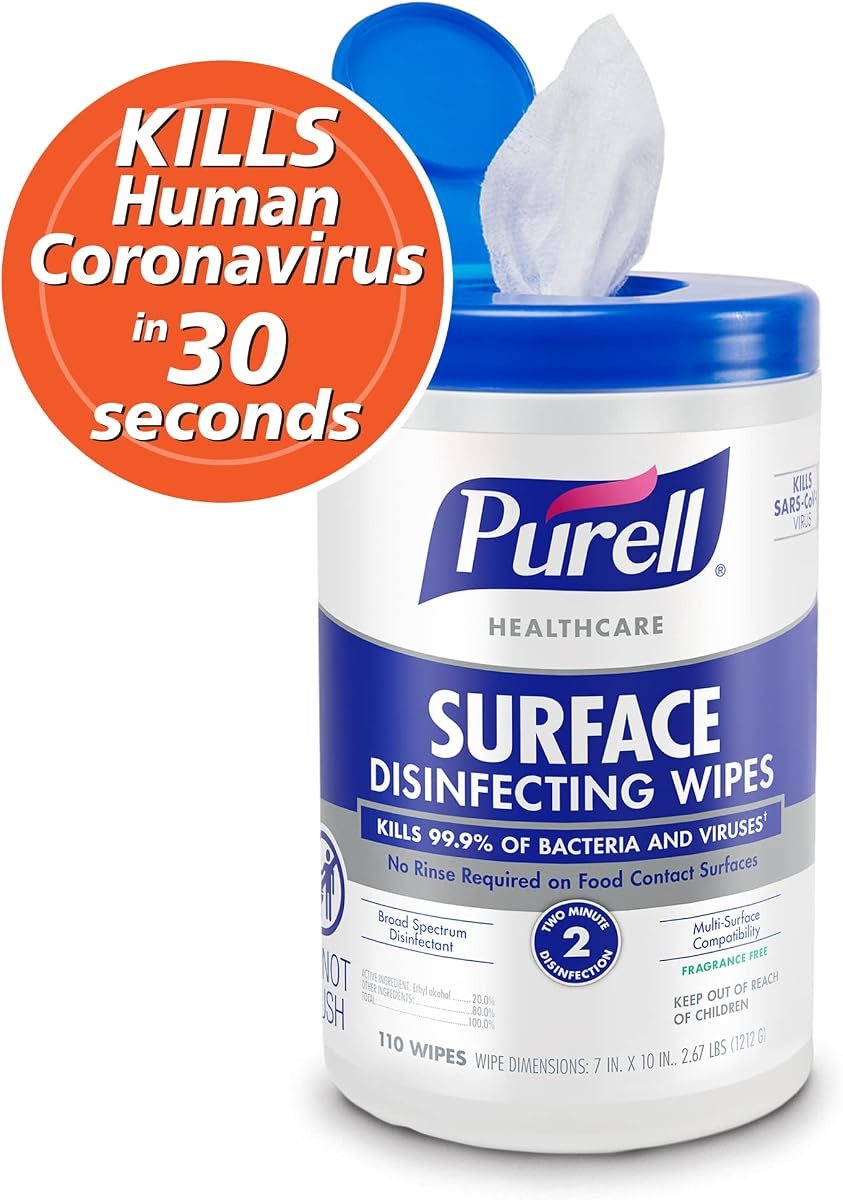 PURELL Healthcare Surface Disinfecting Wipes Canister, 6 x 110ct, view 4