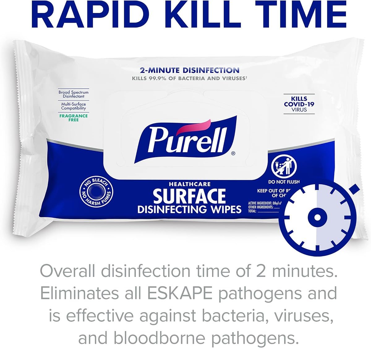 PURELL Healthcare Surface Disinfecting Wipes Flowpack, 12 x 72ct, view 4
