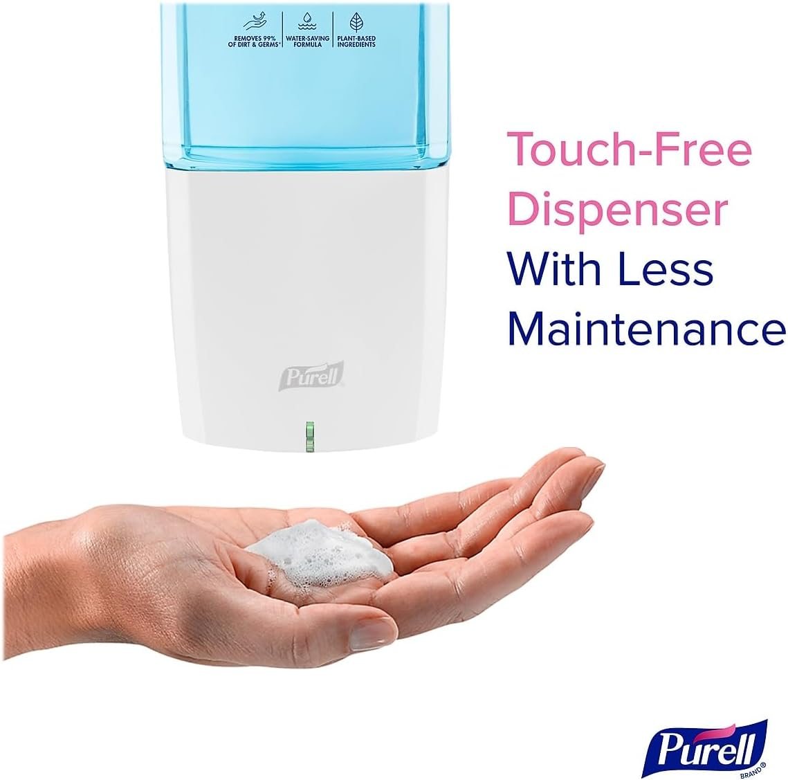 PURELL Healthy Soap ES10 Automatic Wall-Mounted Hand Soap Dispenser, White (8330-E1), view 2