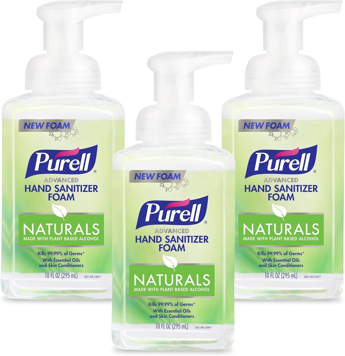 PURELL Naturals Hand Sanitizer Foam, Pump Bottle 3ct x 10fl oz