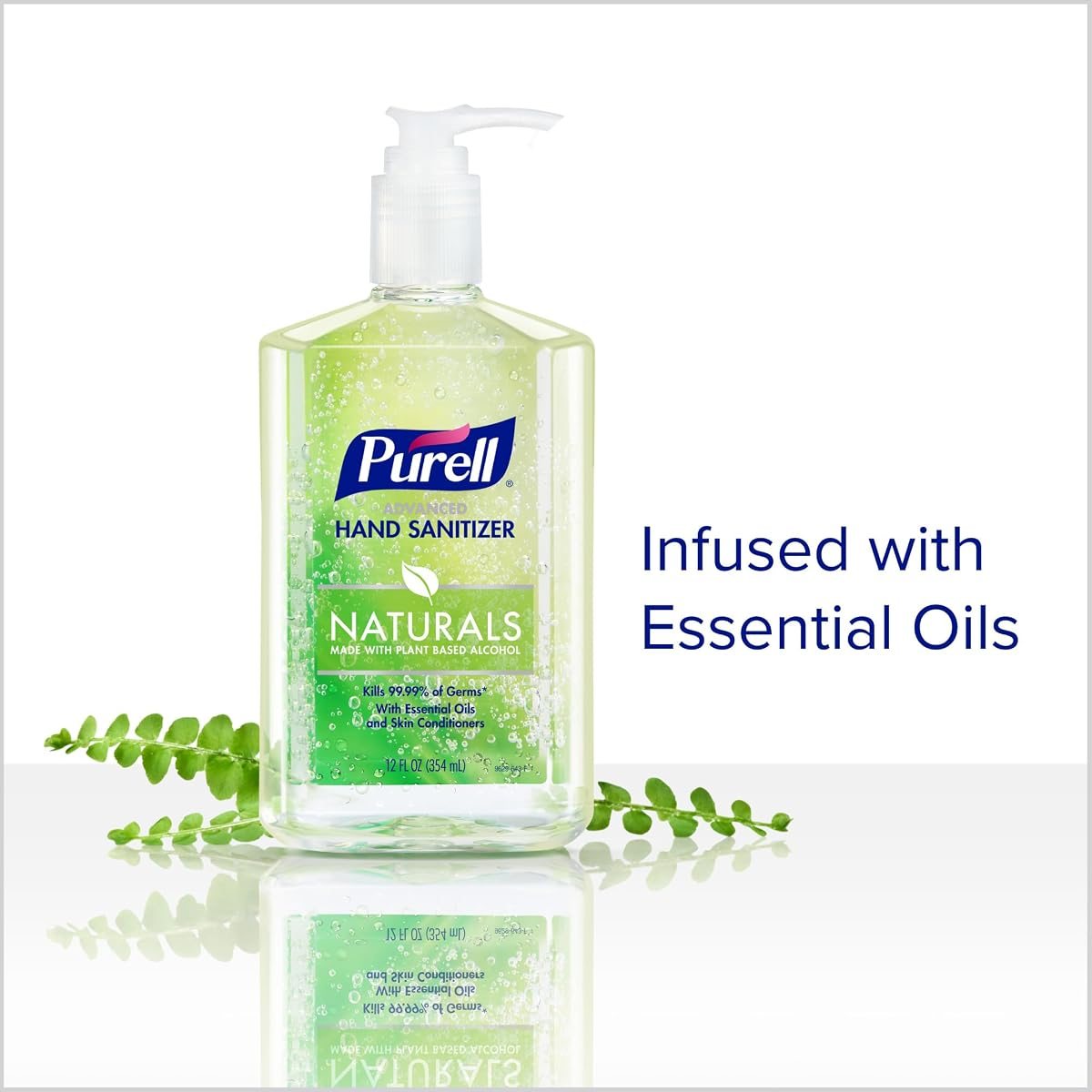 PURELL Naturals Hand Sanitizer Gel, Pump Bottle, 12ct x 12 fl oz, view 4