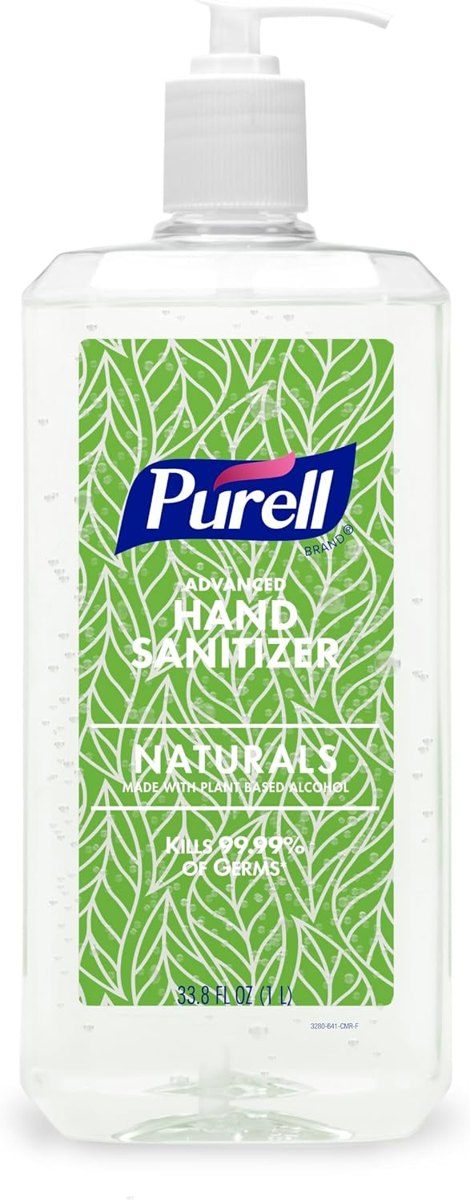 PURELL Naturals Hand Sanitizer Gel, Pump Bottle 1ct x 1 L