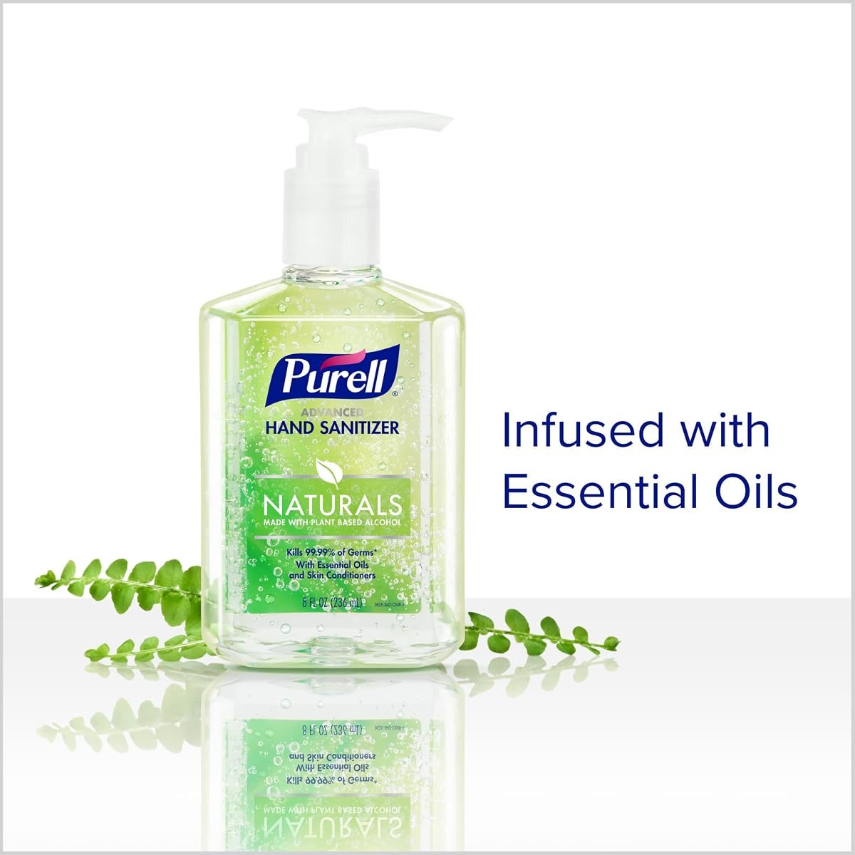 PURELL Naturals Hand Sanitizer Gel Pump Bottle, 6ct x 8fl oz, view 4