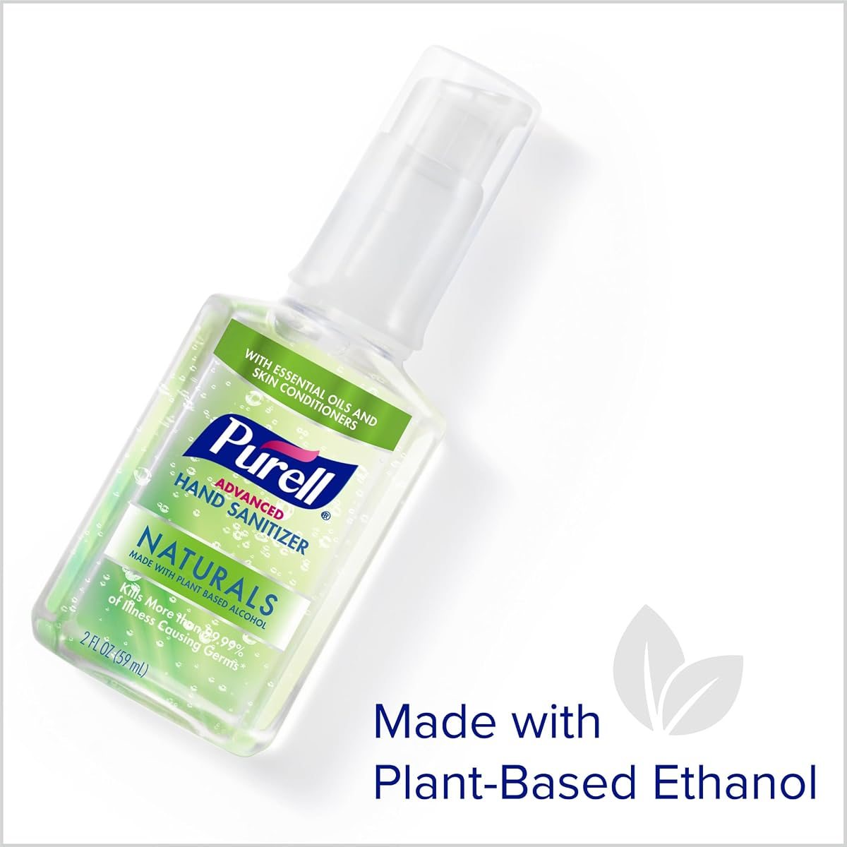 PURELL Naturals Hand Sanitizer, Travel Pump Bottle 24ct x 2 fl oz, view 3
