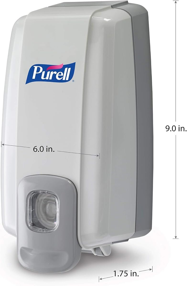 PURELL NXT Push-Style SPACE SAVER Sanitizer Dispenser, Dove Grey, for 1000 mL PURELL NXT Sanitizer Gel Refills, view 2