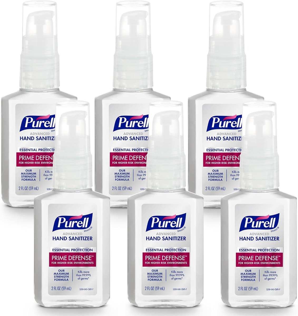 PURELL Prime Defense Hand Sanitizer Travel Size 6ct x 2 fl oz
