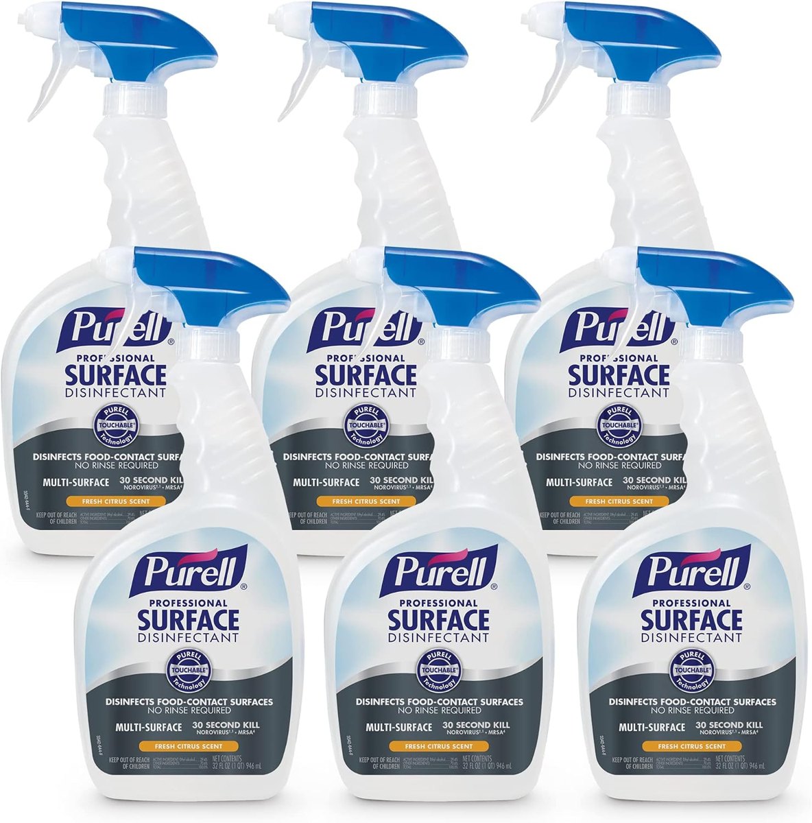 PURELL Professional Surface Disinfectant Spray Bottle, 6ct x 32 oz