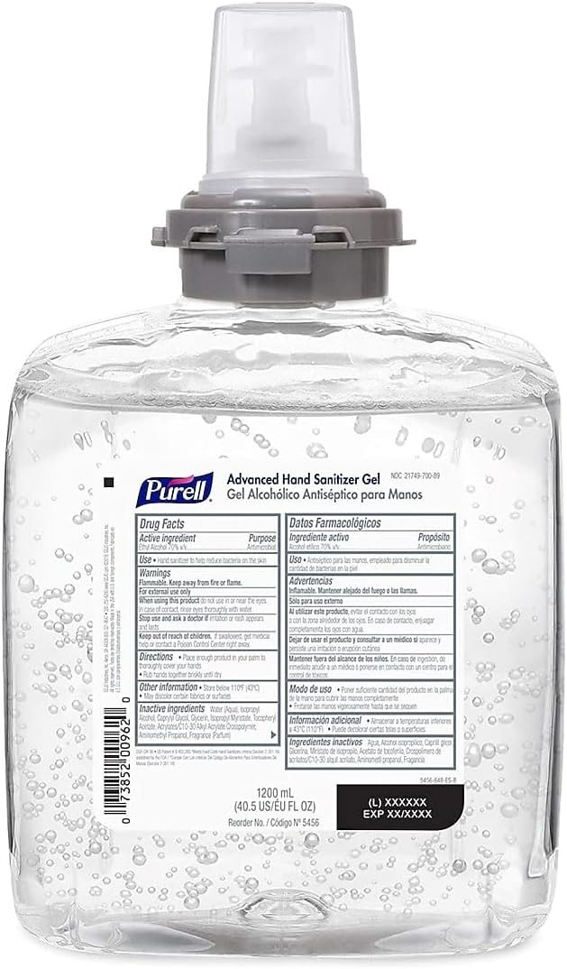 PURELL TFX Advanced Hand Sanitizer Gel Refill, 4ct x 1200 mL, view 3