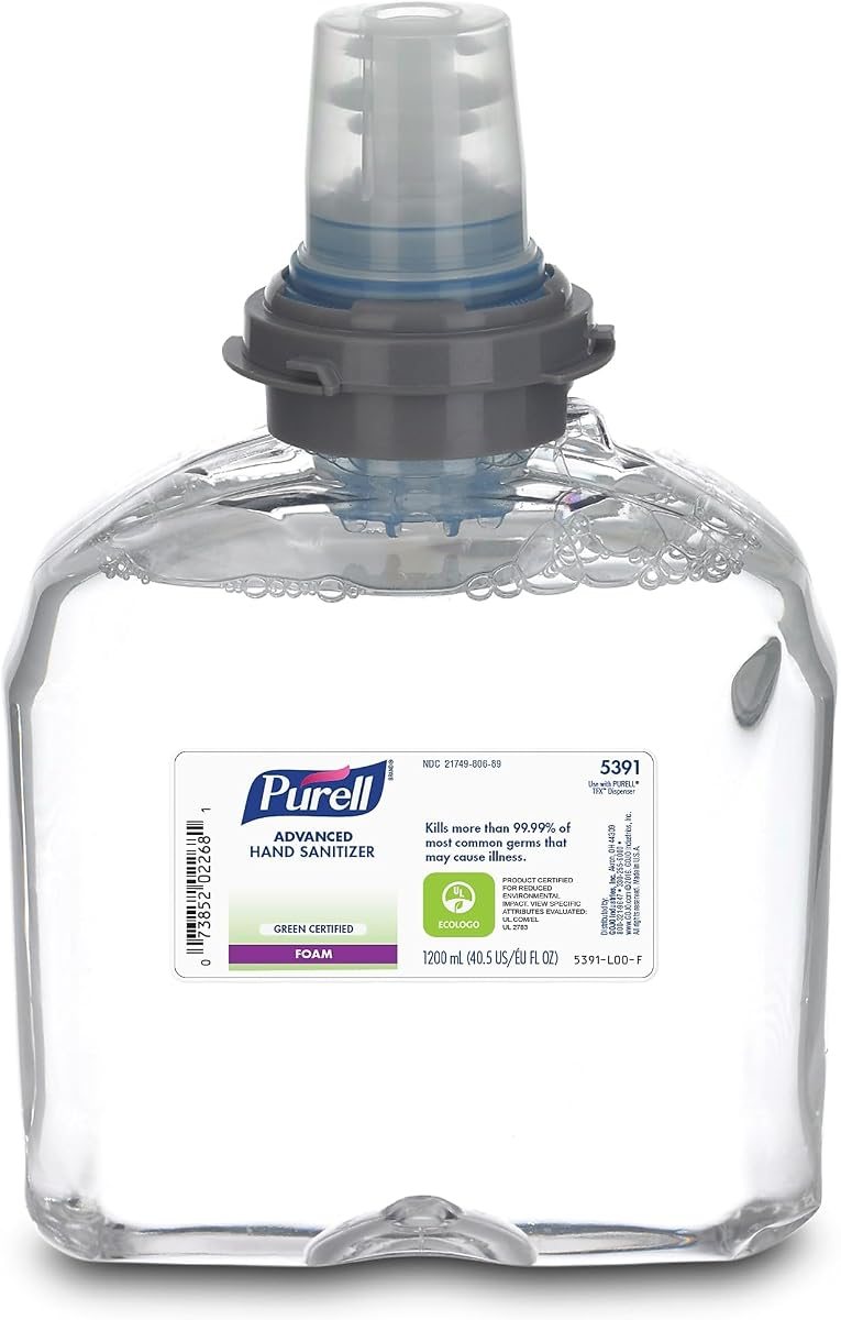 PURELL TFX Green Certified Hand Sanitizer Foam Refill, 2ct x1200mL, view 4