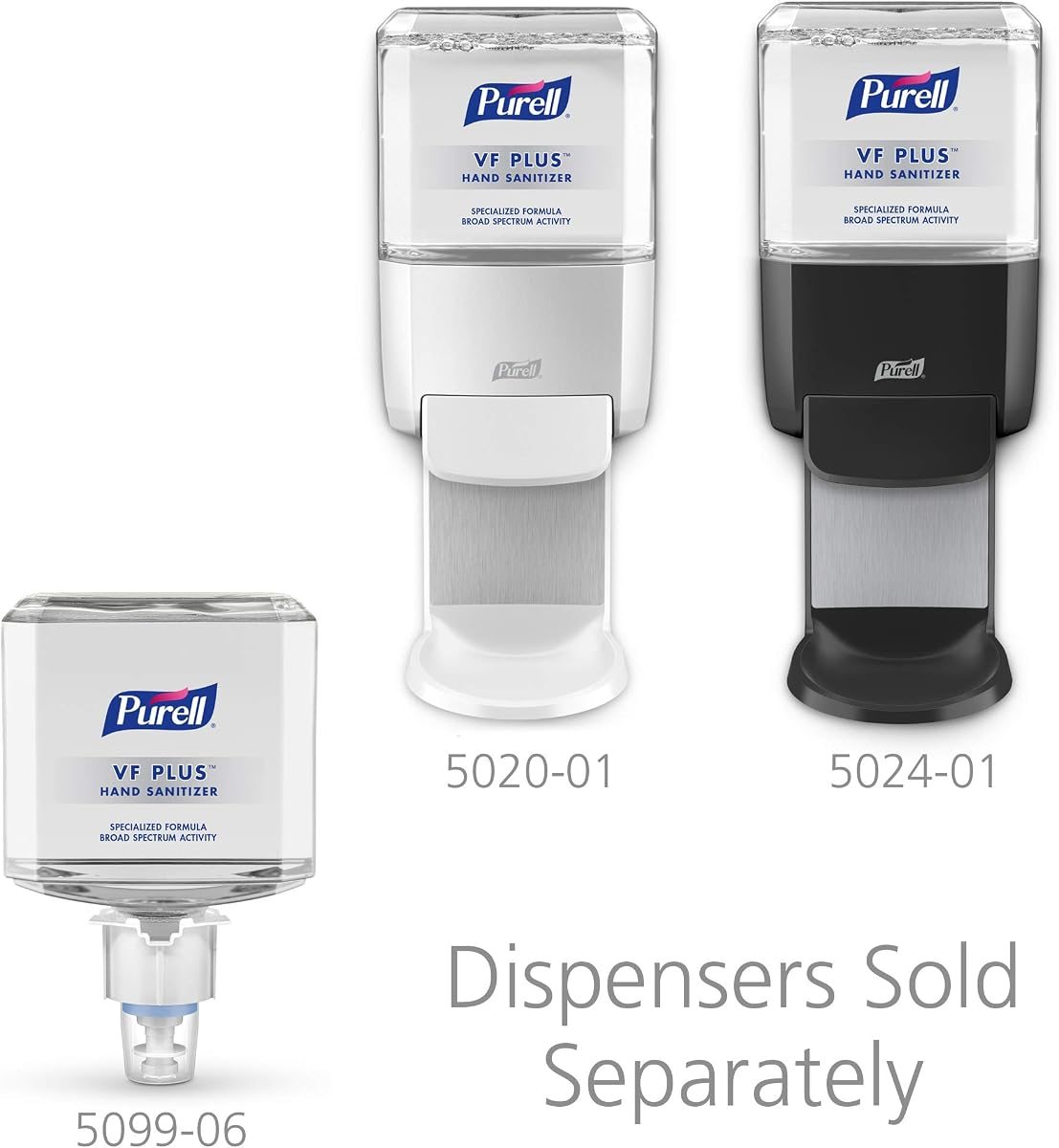 PURELL VF PLUS Hand Sanitizer Gel, Fragrance Free, 1200 mL Sanitizer Refill ES4 Push-Style Hand Sanitizer Dispenser (Pack of 6), view 3