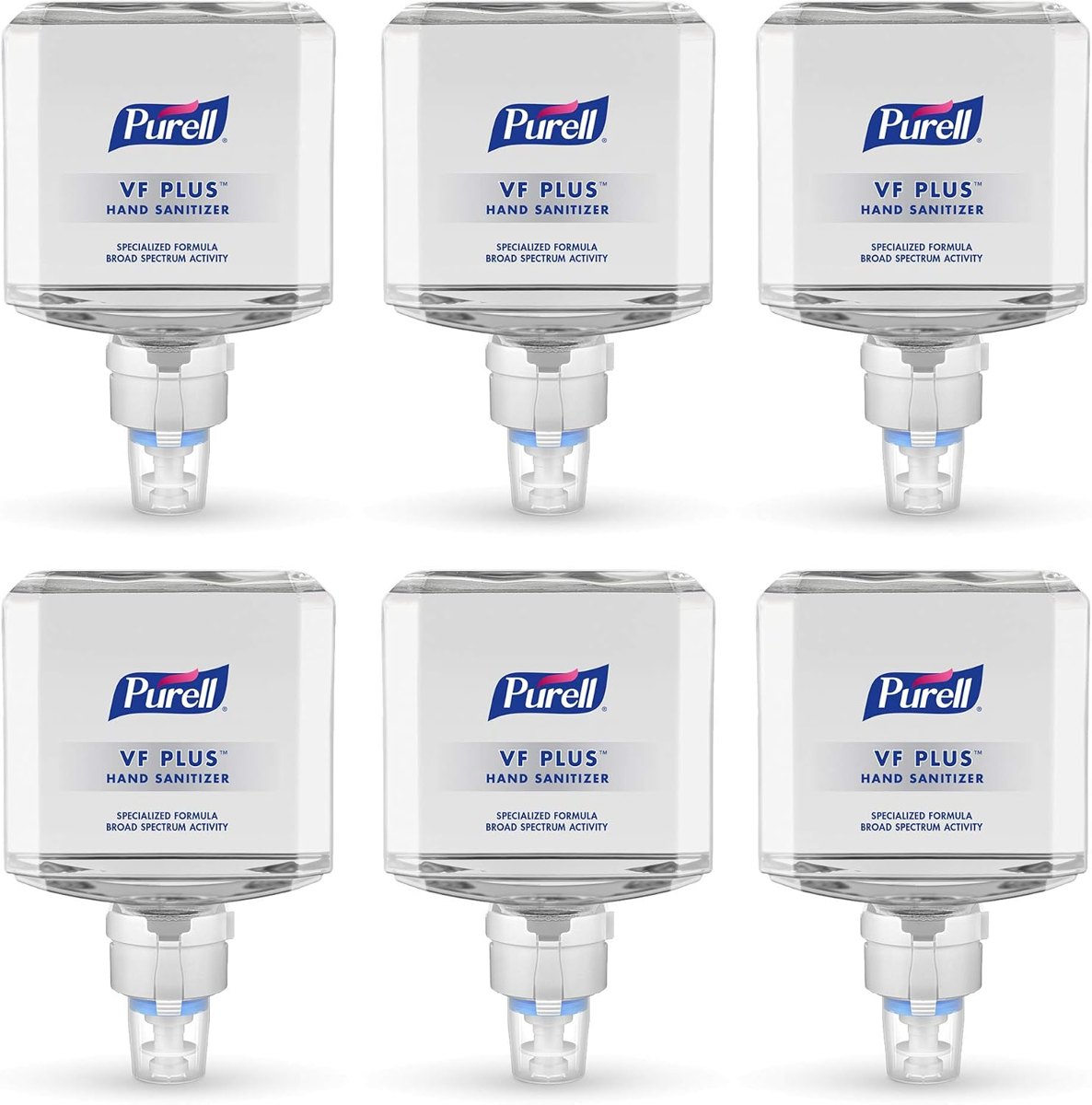 PURELL VF PLUS Hand Sanitizer Gel, Fragrance Free, 1200 mL Sanitizer Refill ES4 Push-Style Hand Sanitizer Dispenser (Pack of 6)